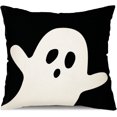 thumbnail image 1 of Funda DE almohada XCF Halloween 18 x 18 pulgadas con diseño DE fantasmas, 1 of 5