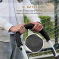 thumbnail image 4 of Funda universal para reposabrazos de cochecito de bebé, de cuero artificial, color negro y marrón, 4 of 8
