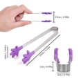 thumbnail image 6 of Stainless Steel Tongs, Small Durable Kitchen Tongs Tools With Hand Shaped Silicone Mini Head Stainless Kitchen Dining Tongs,for Fruits, Snacks, Steak, Pastry, Cake, Easy to Carry(Blue,5.1x1.4"), 6 of 8