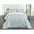 thumbnail image 3 of Ambesonne Surfboard Quilted Bedspread Set 3 Pcs, Doodle Summertime, Queen Size, Petrol Blue Slate Blue, 3 of 5