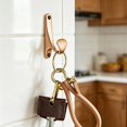 thumbnail image 5 of Wall Mount Towel Hooks, Brushed Nickel Metal Hangers, 3.4x1.8 Inch Heavy-Duty Hooks, Multifunctional Holders for Towels, Robe, Loofah in Kitchen and Bathroom,Coffee, 5 of 8