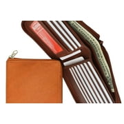 RFID Blocking Mens Leather Zippered Wallet RFID 702 (C)