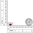 thumbnail image 6 of Gem Stone King 925 Sterling Silver Red Garnet and Pink Tourmaline Engagement Ring for Women | 1.17 Cttw | Oval 7X5MM | Gemstone January Birthstone | Size 6, 6 of 6