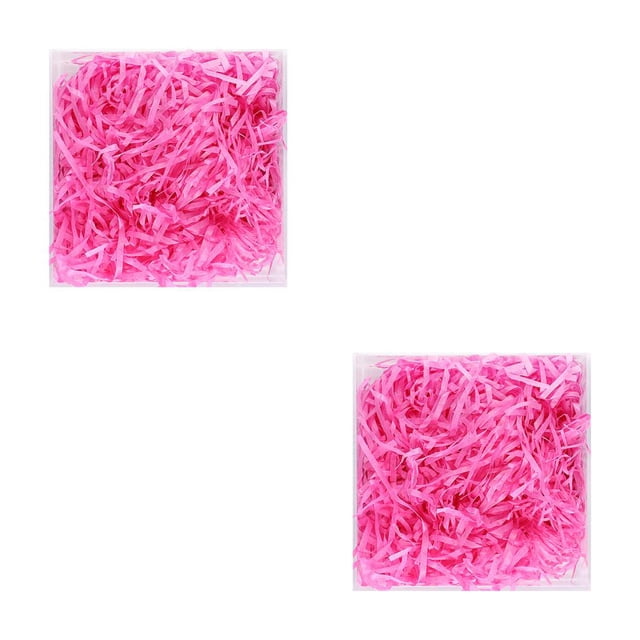 Moyic 1 paquete de relleno de rafia de papel Lafite, suministros de embalaje de caramelo arrugado triturado, fiesta de confeti, Pascua, Año Rosa roja 2Conjunto