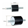 thumbnail image 2 of Anti-Vibration Shock Absorber, Universal Design For Wide Application Range, Rubber Mounts With M8 X 20Mm Studs, 4Pcs, 2 of 5