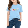 thumbnail image 2 of Girls Cute Love Bird Floral Graphic Tee Kids Cotton Short Sleeve T-Shirt Soft Casual Top for Kids Little Big Girls,Size 7 T, 2 of 9