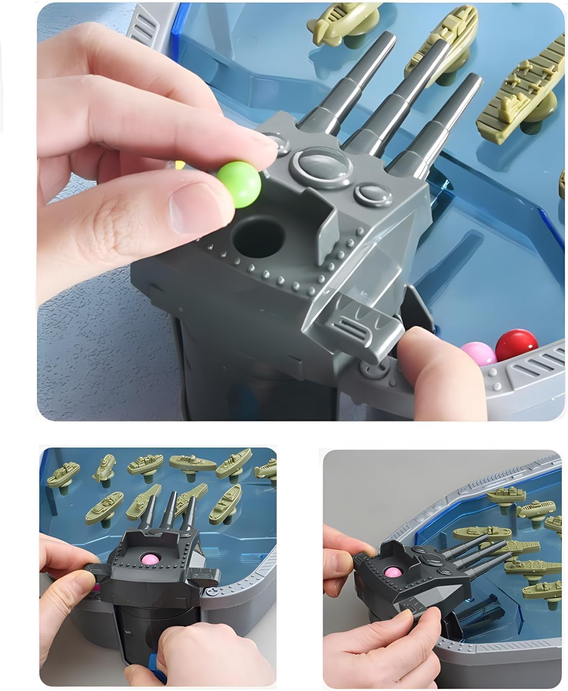 Trisquirrel Naval Battleships Shooting Game,Tabletop Warships Shot Game for 2 Players,Battle Competitive Toy for Age 6+,Fun for Kids & Adults