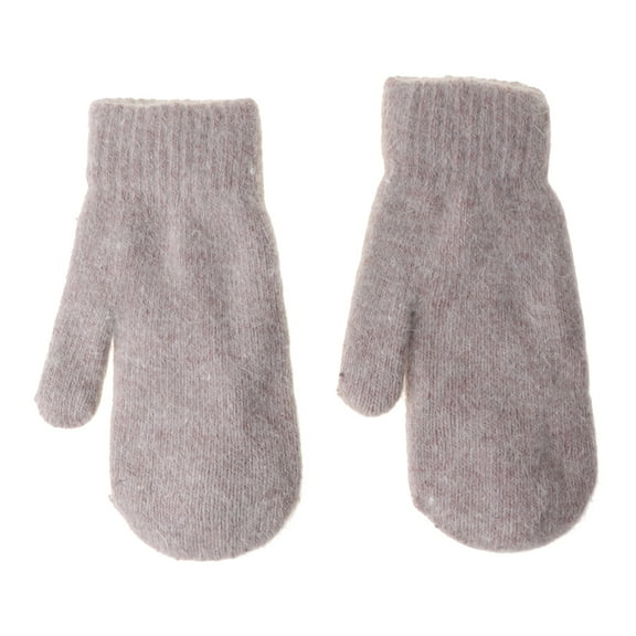Yokua Women Windproof Wool Knit Gloves Cold Weather Fleece Lined Mittens Hand Warmer