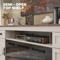 thumbnail image 4 of LazySunsets 70" Electric Fireplace TV Stand for TVs Up to 80 Inches,Farmhouse Media Console with 36" Color Changing Fireplace Insert, Barn Doors,Drawers & Adjustable Storage Shelves,White, 4 of 7