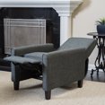 thumbnail image 5 of GDF Studio Theresa Fabric Upholstered Pushback Recliner, Gray and Matte Black, 5 of 5