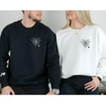 thumbnail image 5 of Personalized Embroidered Heart Hoodies For Couples, Matching Couple Sweaters Custom Anniversary Sweatshirts Spider Heart (Blacksweatshirt, 2XL), 5 of 8