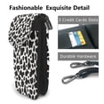 thumbnail image 2 of Cross-Body Bag Flip Phone Bag 7.6inx4.9in Durable Waterproof Pu Leather Small Size But Spacious Magnet Button Black White Cow Print, 2 of 5