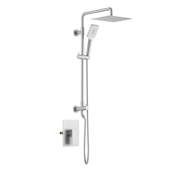 Kibi Cube Pressure Balanced 2-Function Shower Column with Rough In Valve