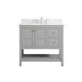 thumbnail image 3 of Elegant Decor Theo 36" Solid Wood Single Bathroom Vanity with Backsplash in Gray, 3 of 8
