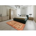 thumbnail image 4 of Ahgly Company Indoor Round Abstract Orange Abstract Area Rugs, 5' Round, 4 of 6