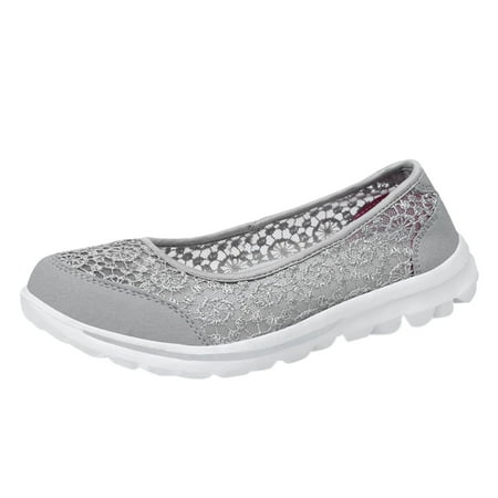 Women Breathable Lace Up Casual Shoes for Women Platform Shoes Flats Casual Shoes Casual Womens Shoes for Fall Unisex Lightweight Mesh Work Shoes Sporty Breathable Slip Work Trainers