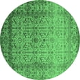 thumbnail image 1 of Ahgly Company Indoor Round Oriental Emerald Green Industrial Area Rugs, 4' Round, 1 of 4