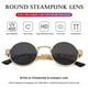 thumbnail image 4 of Gafas de sol AIEYEZO Steampunk con montura redonda de metal 100% UV400, 4 of 7