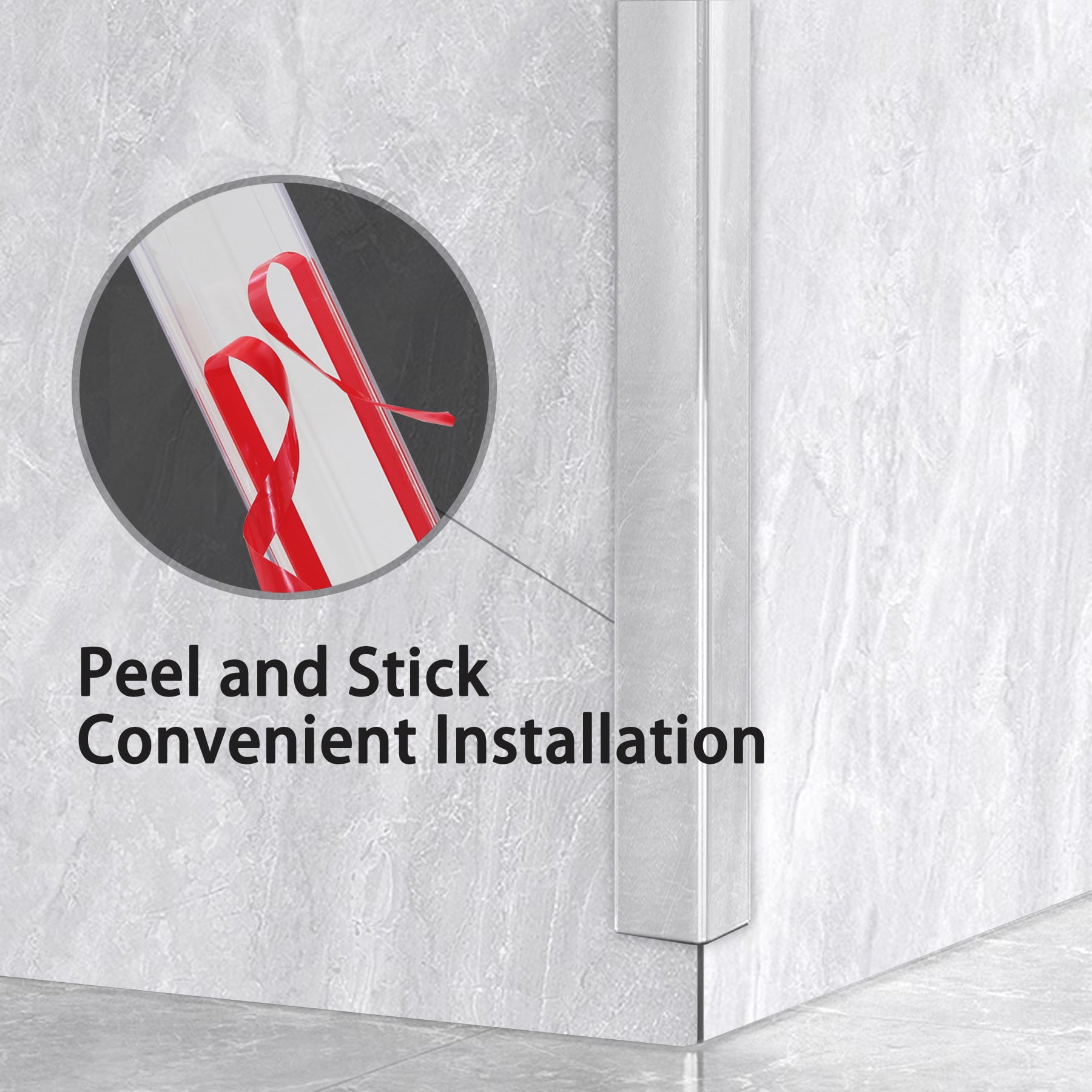 Gaahing 4Pcs Peel and Stick Clear Corner Guards, Self-Adhesive L-Shaped Outside Corner Shield for Wall Edge Furniture Door Frame Protector Bumper