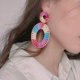 thumbnail image 3 of Pendientes de aro con borla hechos a mano, joyería de moda para mujeres y niñas brillar Electrónica, 3 of 5