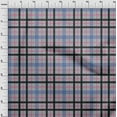 thumbnail image 3 of oneOone Cotton Poplin Twill Light Gray Fabric Madras Check Dress Material Fabric Print Fabric By The Yard 56 Inch Wide, 3 of 4