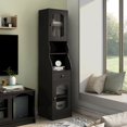 thumbnail image 3 of Furniture of America Elm Multi-Storage Wood Tower Cabinet in Espresso, 3 of 5