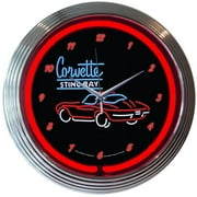 CORVETTE C2 NEON CLOCK  8CORV2