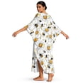 thumbnail image 2 of Xixirimido Bee White Daisy Print Kaftan Dresses for Women Plus Size V-Neck Moo Moos Batwing Sleeve Caftan Beach Dress Bathing Suit Cover-Up Loungewear, 2 of 7