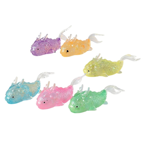 Dragon Squeeze Toy with Glitter Squishy Design, Single Pack Random Color, for Relief, Simulated Fish Toy