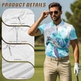 thumbnail image 5 of Aplkyhs Sea Turtle Matching Golf Shirts for Couple Quarter Zip Couple Golf Matching Outfits Breathable Fabric Mens Hawaiian Shirt Keep Cool in Hot Weather Machine Washable, 5 of 6