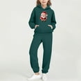 thumbnail image 4 of ATOGUTA Girls Clothing Sets Tracksuit Christmas Hoodie Sweatshirt and Sweatpants Joggers Set with Pockets Size 2T-14, Green, 4 of 6