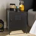 thumbnail image 2 of Bouclair Black Metal Locker Side Table, 2 of 10