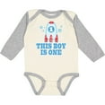 thumbnail image 3 of Inktastic 1st Birthday Boy Rocket Ship Boys Long Sleeve Baby Bodysuit, 3 of 5