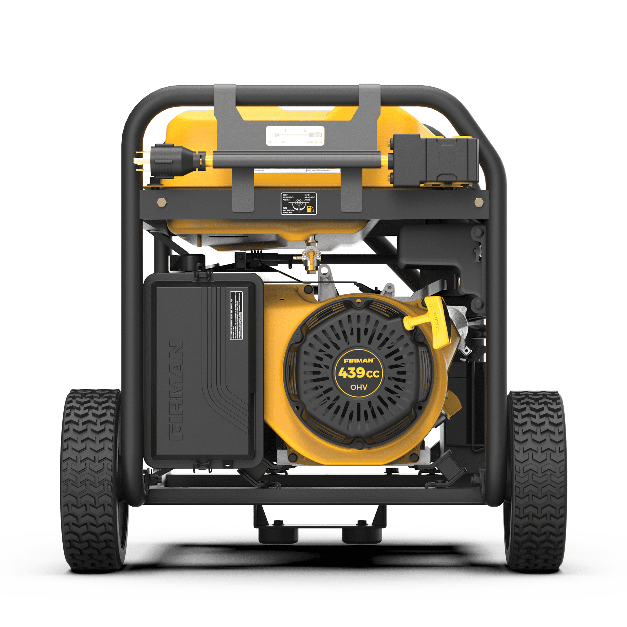 Firman Generator, 8000W/10,000W, Gasoline, Remote Start, 120/240V, w/ Wheel Kit, CO Alert, Adapter, Short Power Cord and Cover