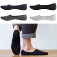 thumbnail image 2 of Summer Non-slip Thin Solid Color Breathable Invisible Boat Sock Men Cotton Socks Men's Socks DARK GREY, 2 of 8
