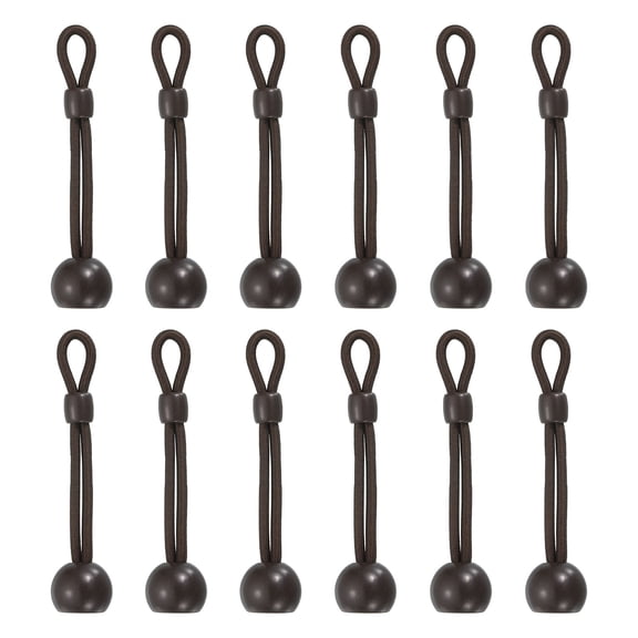 12Pcs 4" Bungee Tie Down, Sun Shade Tie Down Straps Replacement Parts, Coffee