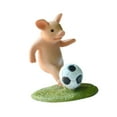 thumbnail image 3 of Estatua de cerdo en miniatura para jardín, estatuilla de cerdo en miniatura, decoración del hogar, decoración de jardinería, estatuilla de Animal para fútbol americano, 3 of 8