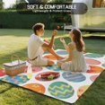 thumbnail image 4 of Easter Eggs Outdoor Rug for Patio/Deck/Porch, Non-Slip Large Area Rug 3 x 5 Ft, Spring Colorful Striped Dots Bow Egg Watercolor Indoor Outdoor Rugs Washable Area Rugs, Camping Rug Carpet Runner, 4 of 8