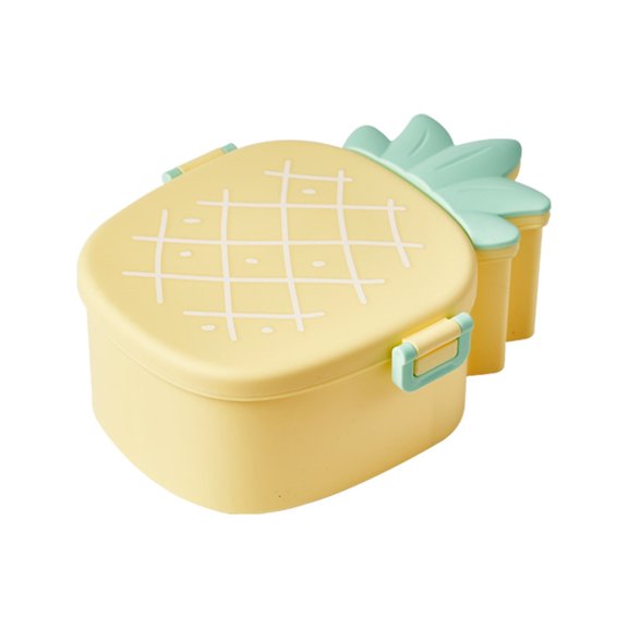 Pineapple Shape Compartment Lunch Box Cute Student Outing Portable Fruit Snack Lunch Box Toddler Food Box