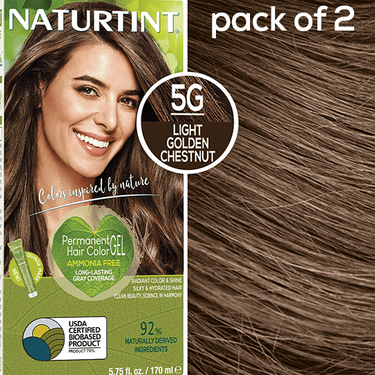 Naturtint Permanent Hair Color 5G Light golden chestnut - Pack of 2
