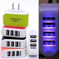 thumbnail image 3 of SUTENGDA Universal Candy Color 3 USB Multi-Port Wall Charger US Plug Wall Adapter Cube Block AC 110-220V 5V, 3 of 9