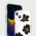 thumbnail image 2 of Caseco Mag-SafeiPhone 15 Black Flower Clear Case, 2 of 5