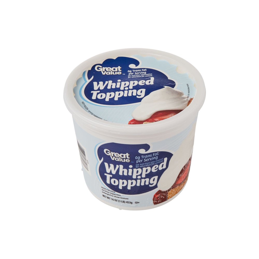 Great Value Whipped Topping, Creamy Topping for Desserts or Fruit, 16