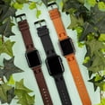 thumbnail image 2 of Hurricanes Premium Leather Unisex Watch Band for Apple Watch - 42/44/45/49mm(46mm Series 10) Long Black by Affinity Bands, 2 of 5
