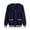 Navy, variant on oqasdz Children's Knitted Cardigan Student Class Stylish Coat Seasonal Arrival British College Style Sweater School Long Sleeve Casual Versatile Daily Wear