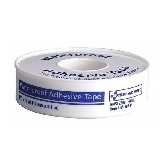 First Aid Only Waterproof Tape, White, WP1/2 in W, 10 in. L M686-P
