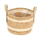 thumbnail image 1 of Cesta tejida para macetas con forro, soporte para macetas, almacenamiento de adornos con asas 29x21cm, 1 of 9