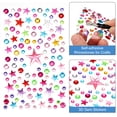 thumbnail image 3 of Uxcell 595 Pcs Gems Stickers for Crafts, 5 Sheet Self-Adhesive Gems Bling Star Circular Rhinestone Stickers, Multicolor, 3 of 5
