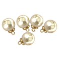 thumbnail image 2 of 5Pcs 16mm Plastic Pearl Buttons Charms for Sewing Scrapbooking Crafts Gold, 2 of 8