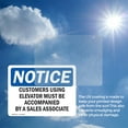thumbnail image 5 of (2 Pack) Customers Using Elevator Must Be Accompanied OSHA Notice Sign, 5 of 6